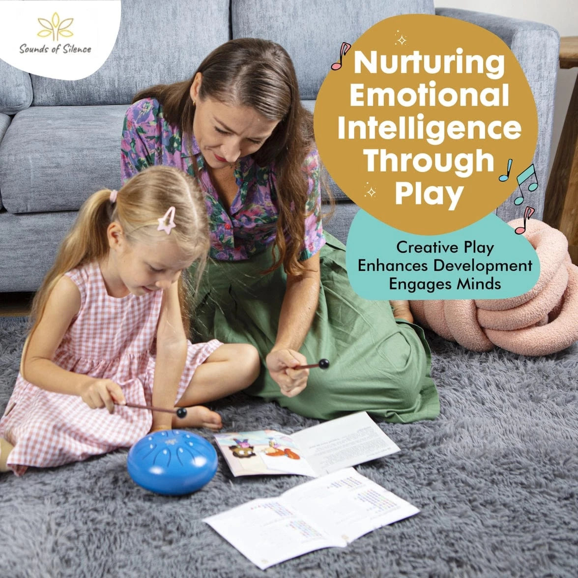 Magic Calm Steel Tongue Drum with Songbook and Storybook - Pink Sounds Of Silence Drums Lil Tulips