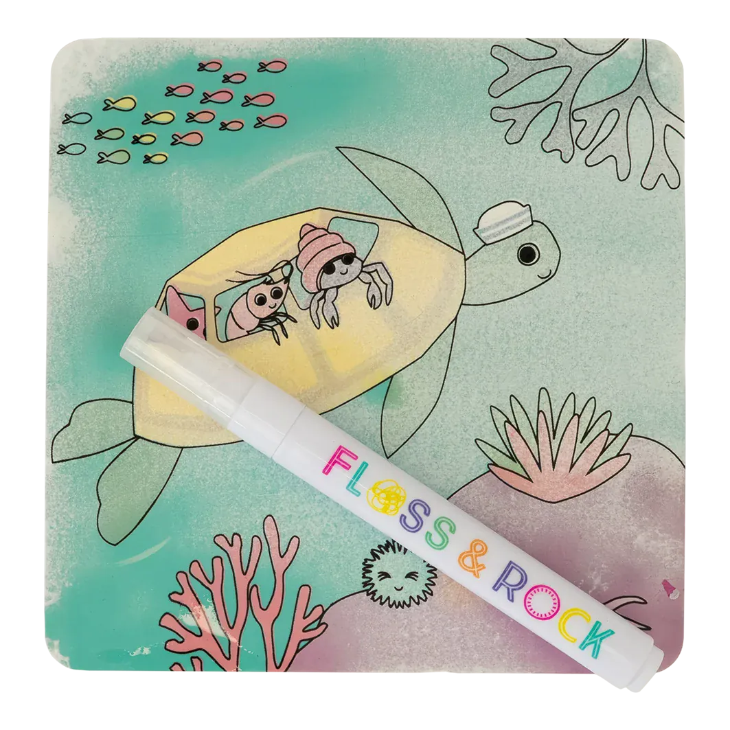 Magic Color-In Cards - Ocean Floss and Rock Lil Tulips