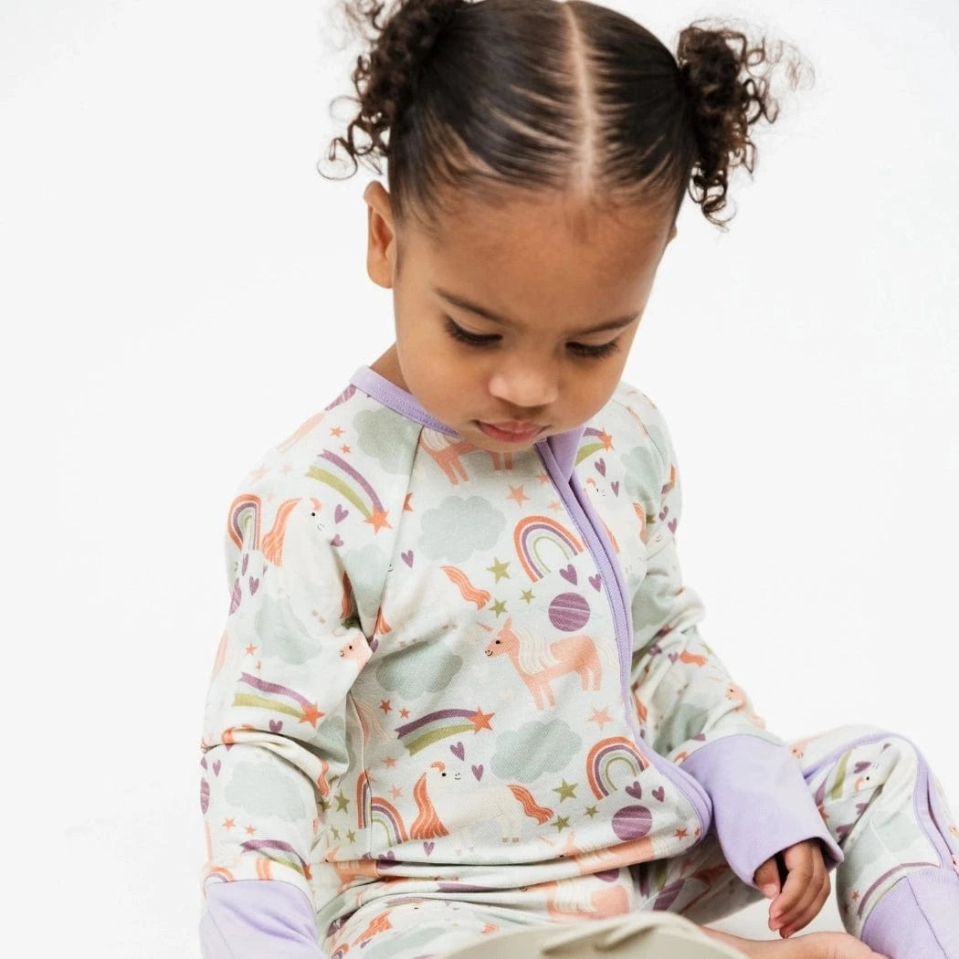 Magical Unicorns Bamboo Convertible Baby Pajamas Emerson and Friends Baby & Toddler Clothing Lil Tulips