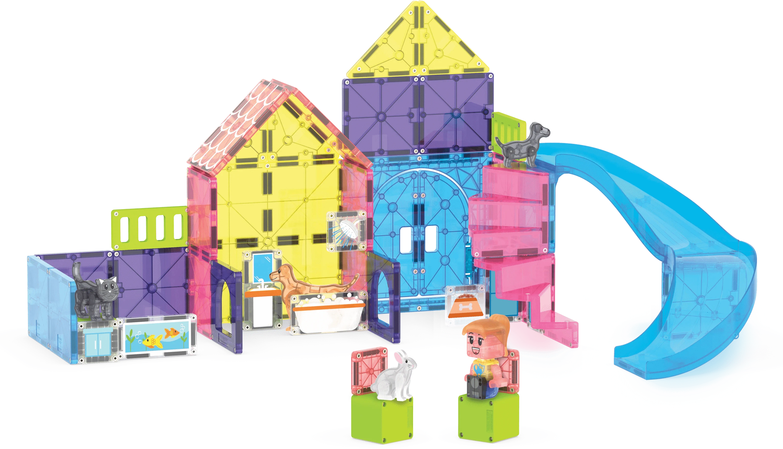 MAGNA-TILES® Pet Playhouse™ 50 Piece Set Magna-Tiles Lil Tulips