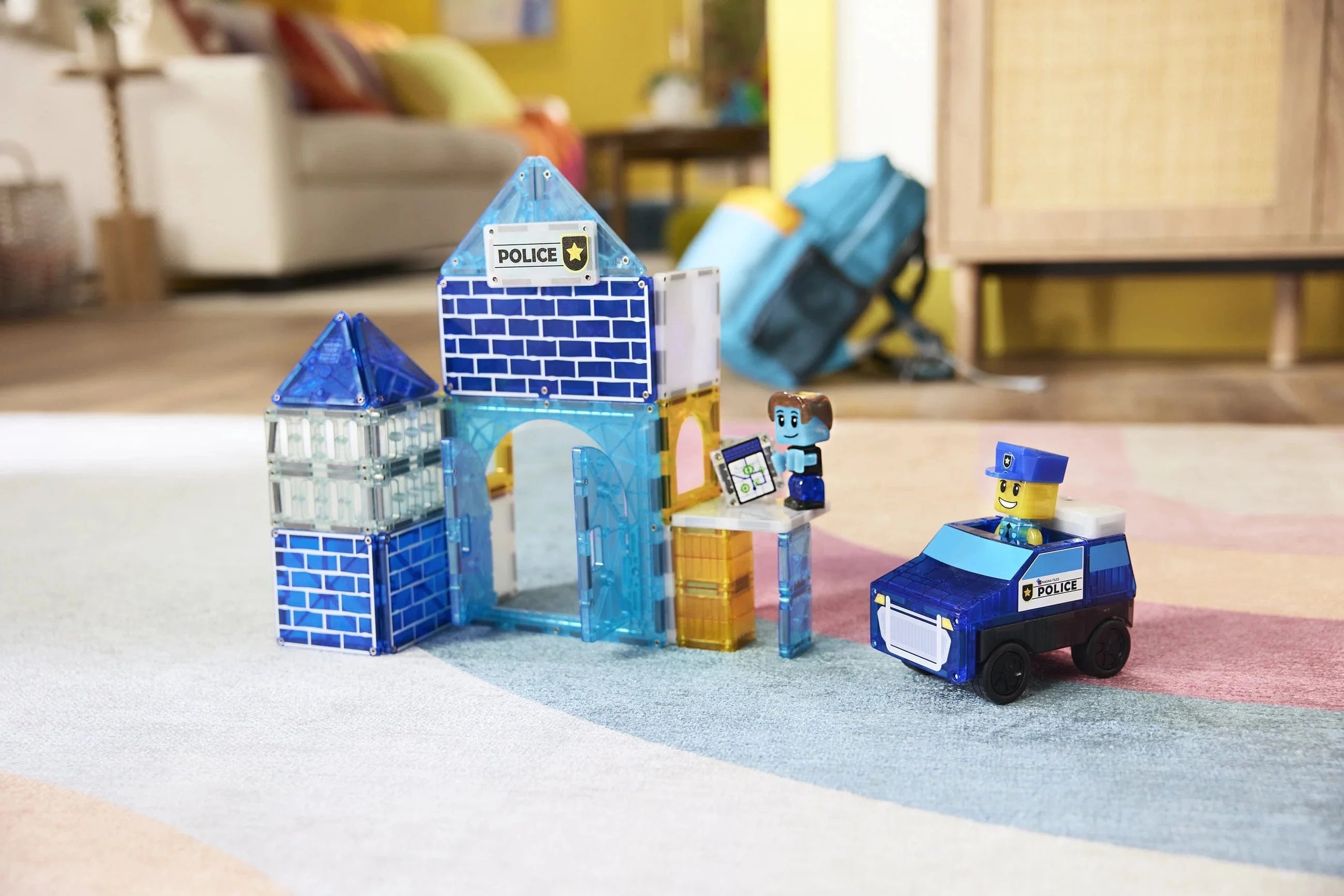 MAGNA-TILES® Police Station™ 35 Piece Set Magna-Tiles Lil Tulips