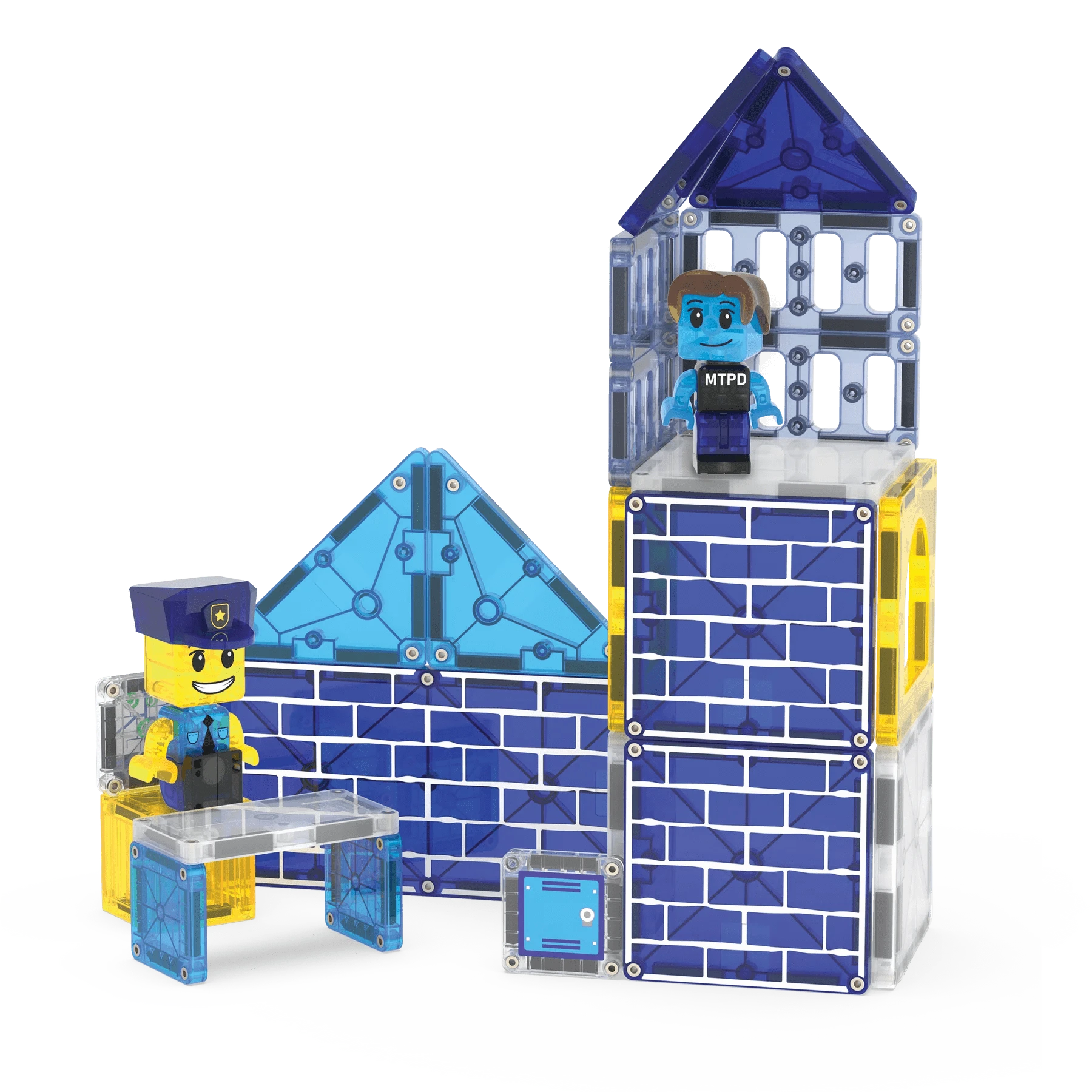 MAGNA-TILES® Police Station™ 35 Piece Set Magna-Tiles Lil Tulips