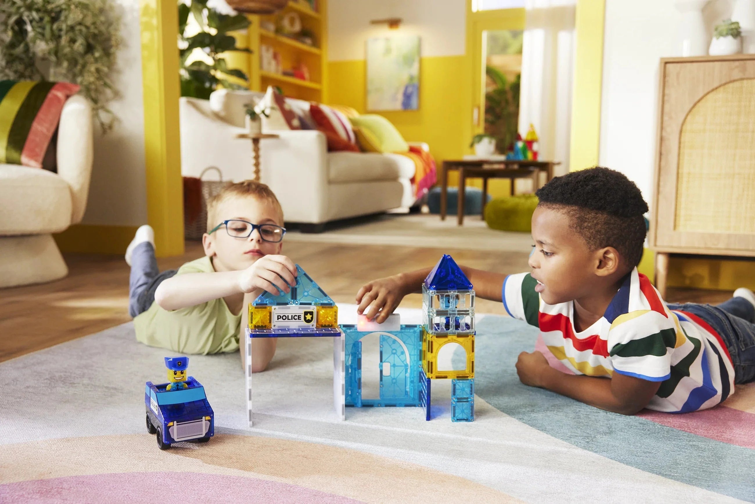 MAGNA-TILES® Police Station™ 35 Piece Set Magna-Tiles Lil Tulips
