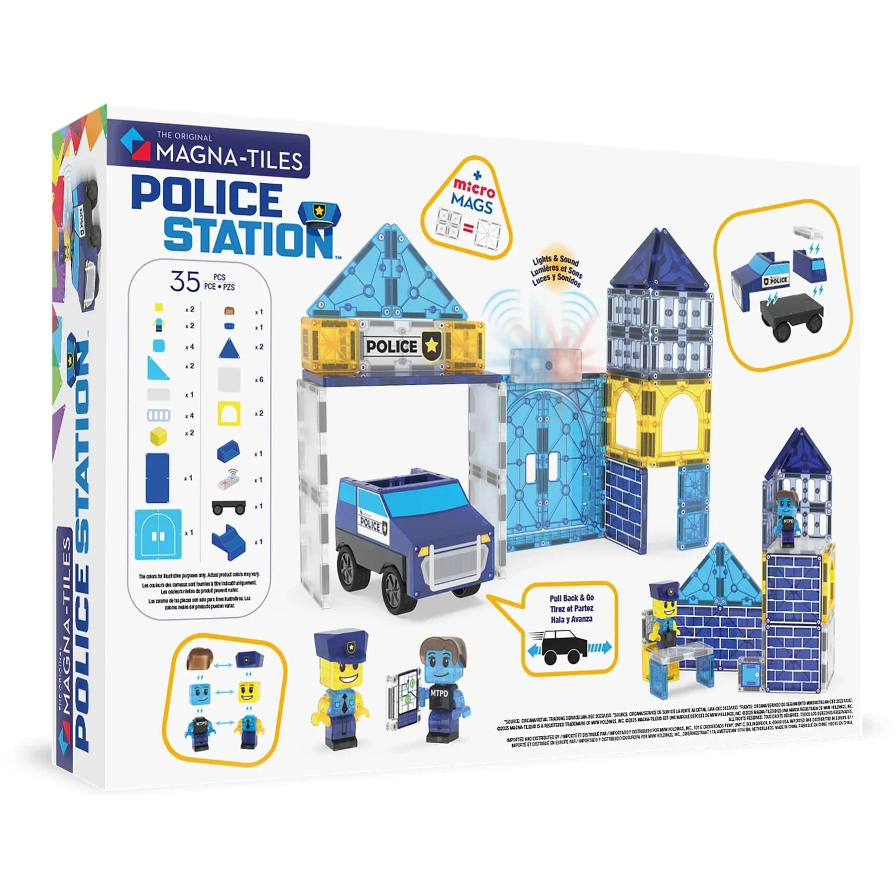 MAGNA-TILES® Police Station™ 35 Piece Set Magna-Tiles Lil Tulips