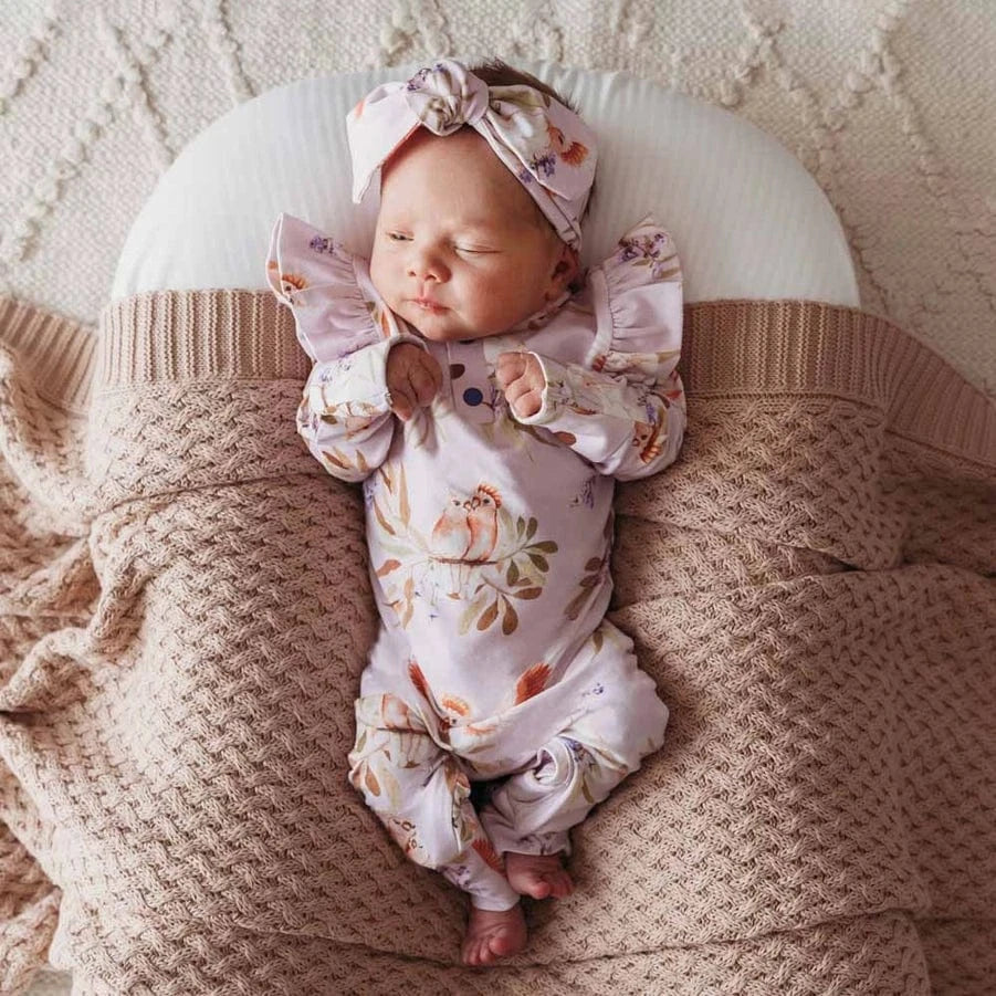 Major Mitchell Organic Growsuit Snuggle Hunny Lil Tulips