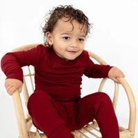 Maroon Small Ribbed Two-Piece Set Brave Little Ones Lil Tulips