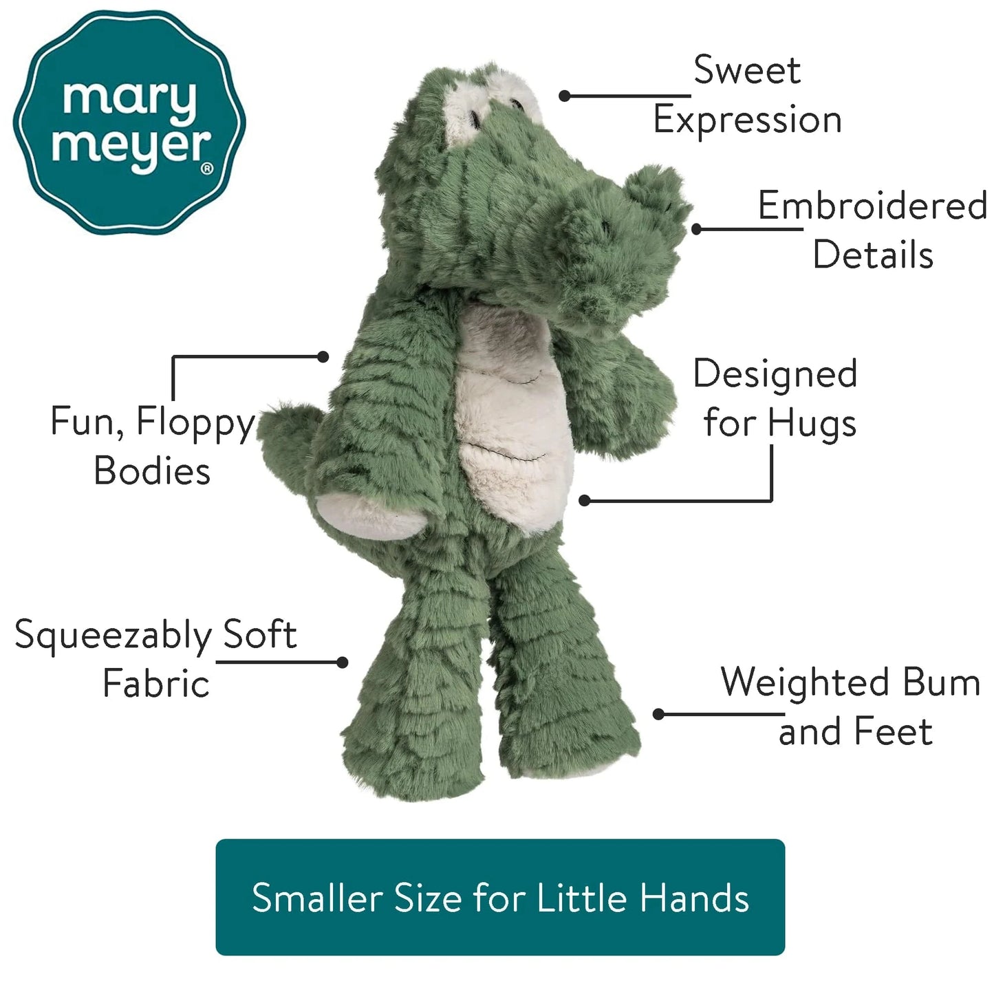 Marshmallow Junior Gator – 9″ Mary Meyer Lil Tulips