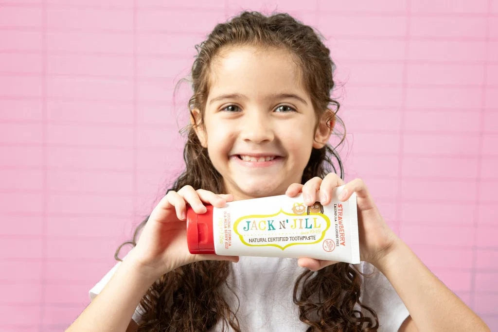 Mega Size Strawberry Natural Toothpaste Jack n' Jill Lil Tulips