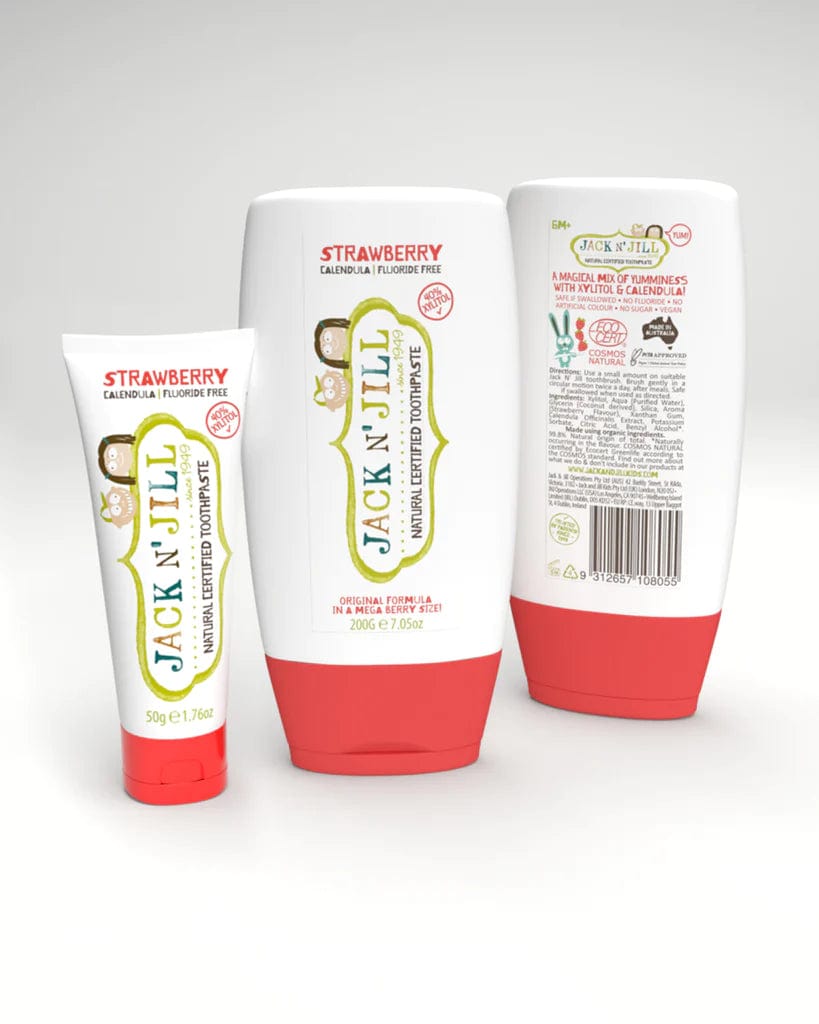 Mega Size Strawberry Natural Toothpaste Jack n' Jill Lil Tulips
