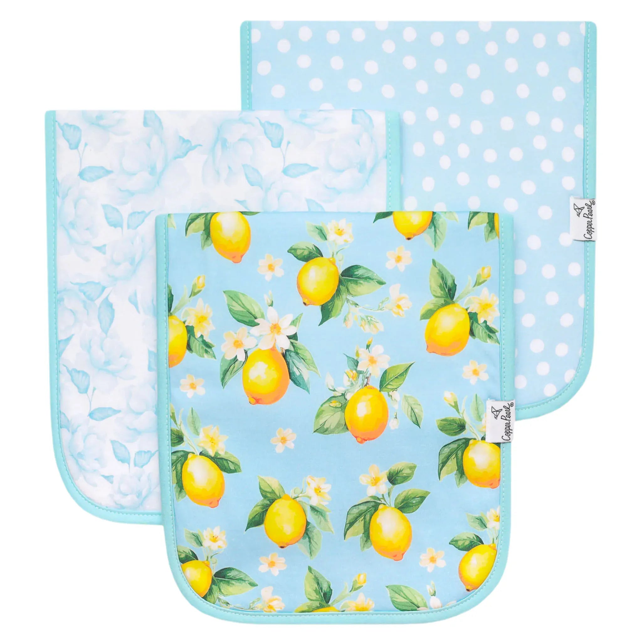 Melody Burp Cloth Set Copper Pearl Lil Tulips