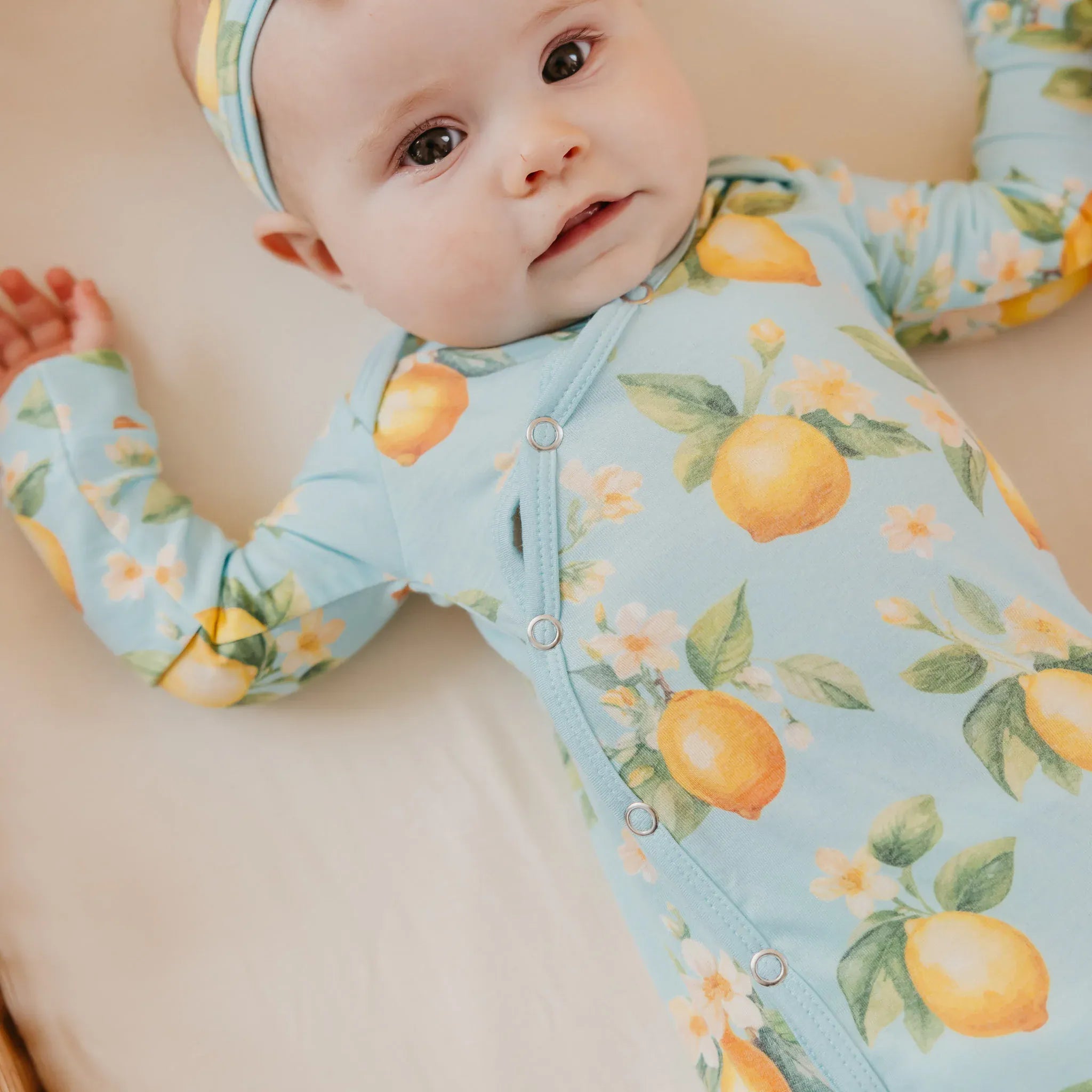 Melody Newborn Knotted Gown Copper Pearl Lil Tulips