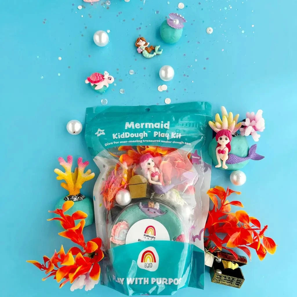 Mermaid (Blue Hawaiian) Kiddough Play Kit Earth Grown KidDoughs Lil Tulips