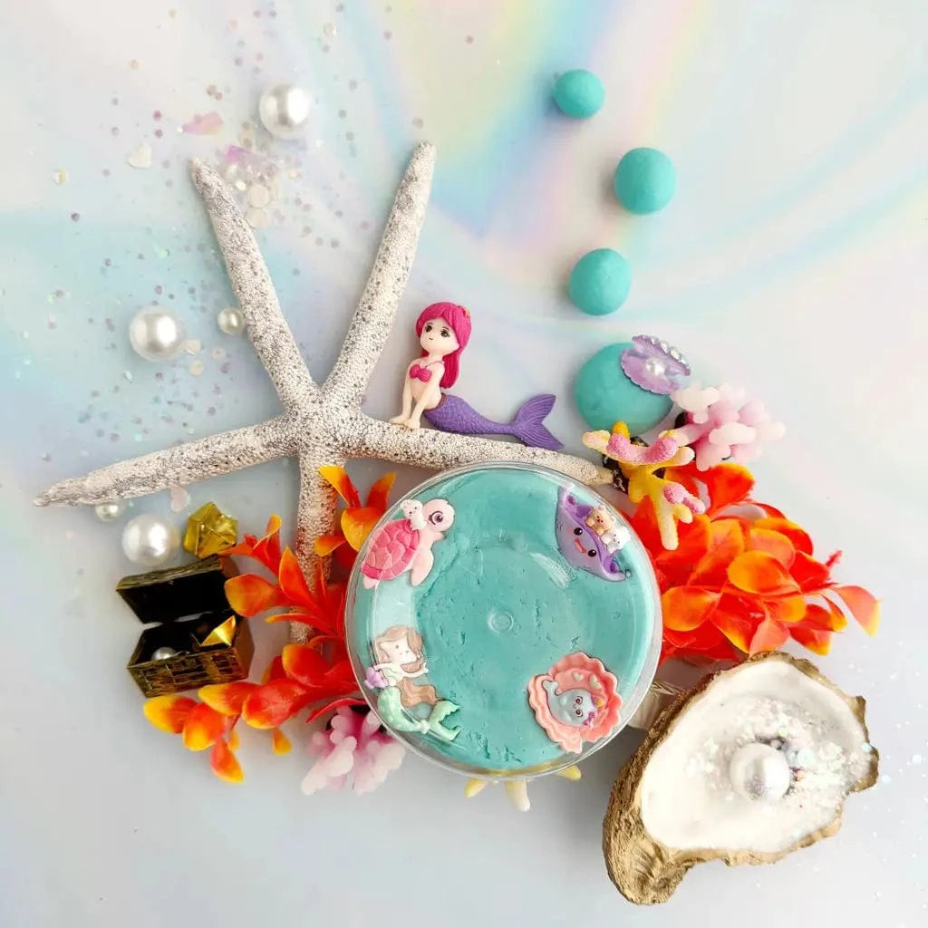 Mermaid (Blue Hawaiian) Kiddough Play Kit Earth Grown KidDoughs Lil Tulips