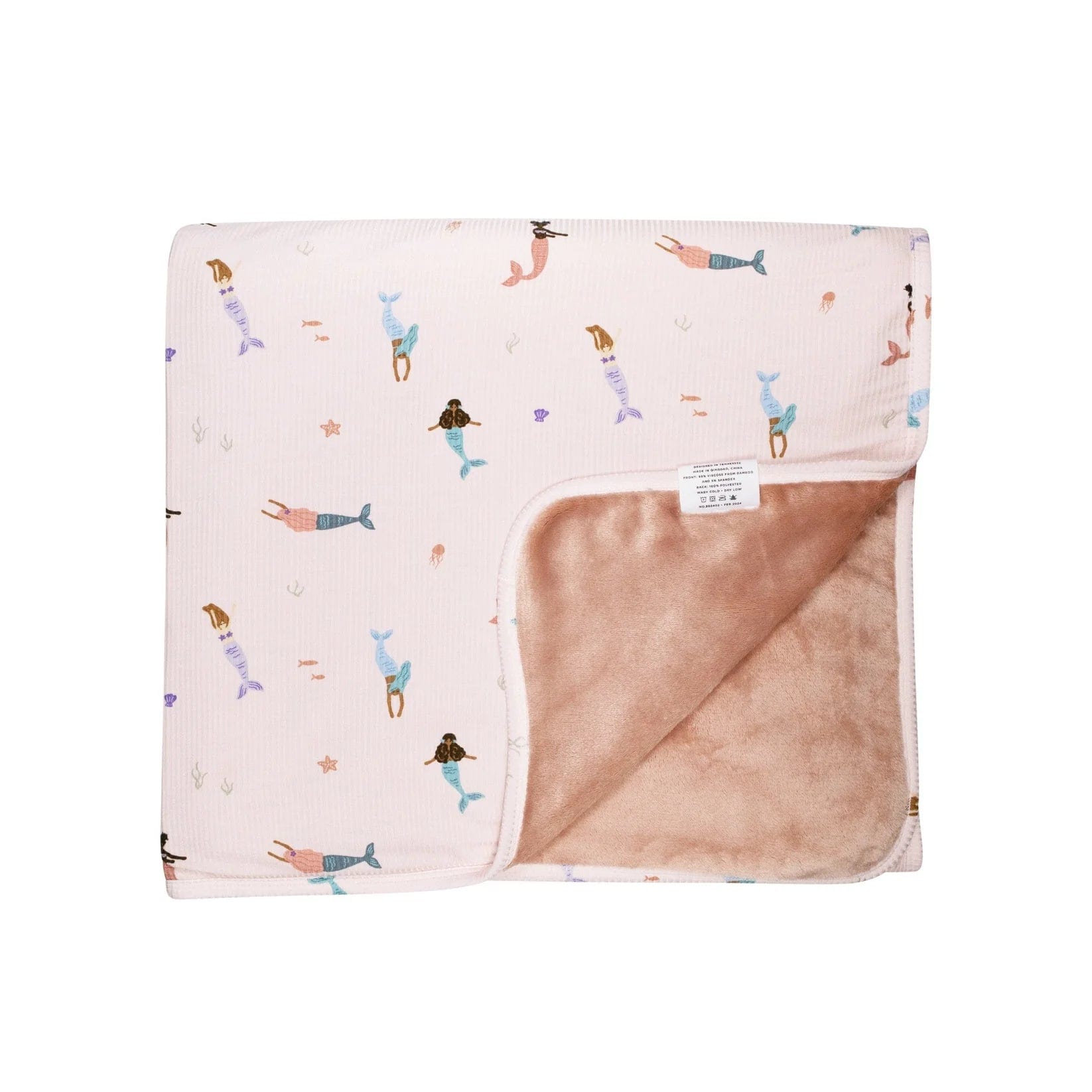 Mermaids Small Ribbed Toddler Blanket Brave Little Ones Blankets Lil Tulips