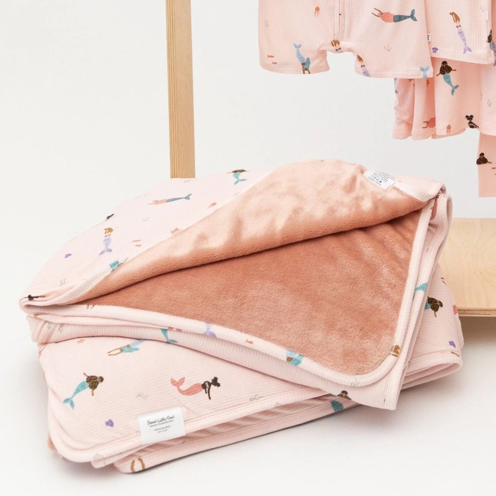 Mermaids Small Ribbed Toddler Blanket Brave Little Ones Blankets Lil Tulips