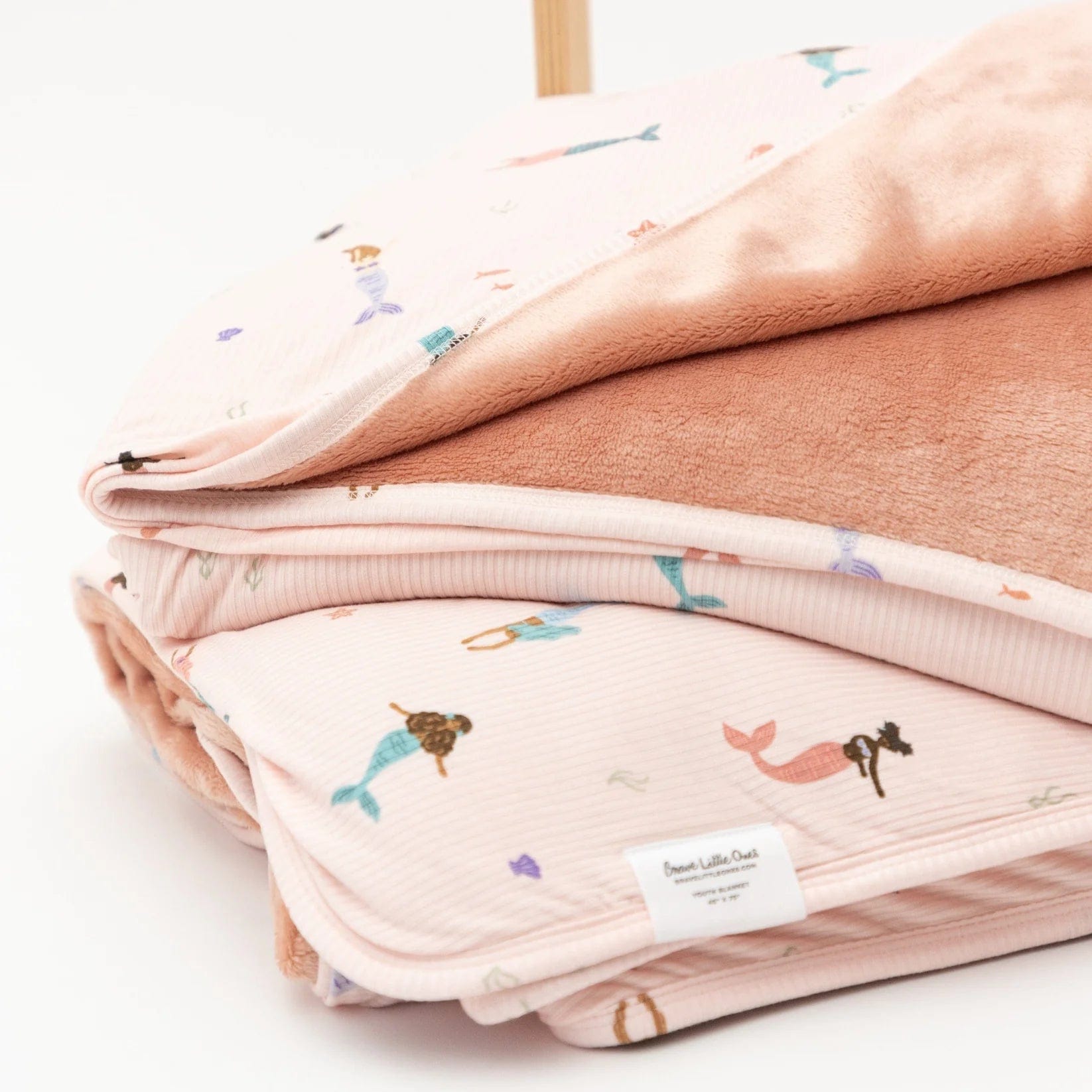 Mermaids Small Ribbed Toddler Blanket Brave Little Ones Blankets Lil Tulips