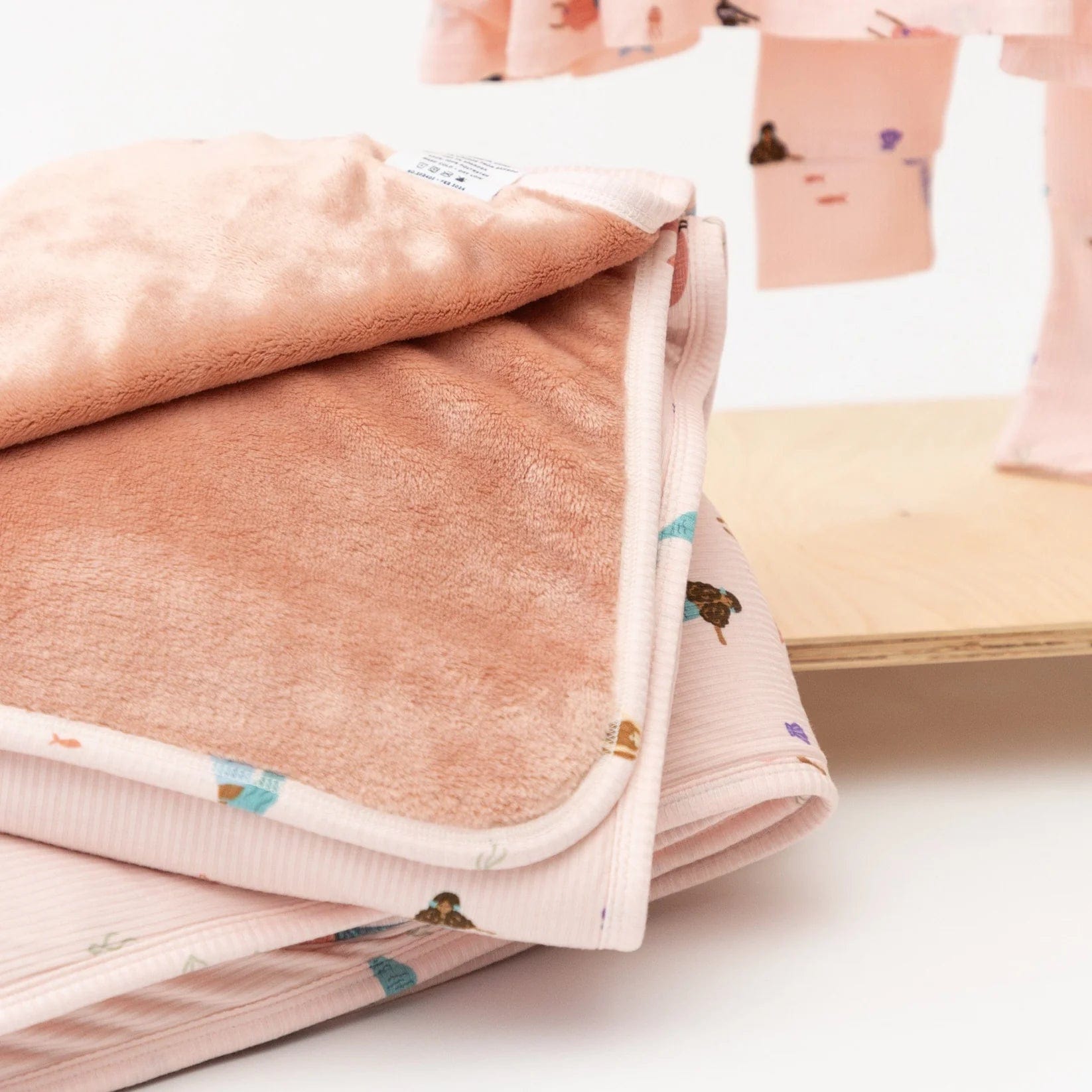 Mermaids Small Ribbed Toddler Blanket Brave Little Ones Blankets Lil Tulips