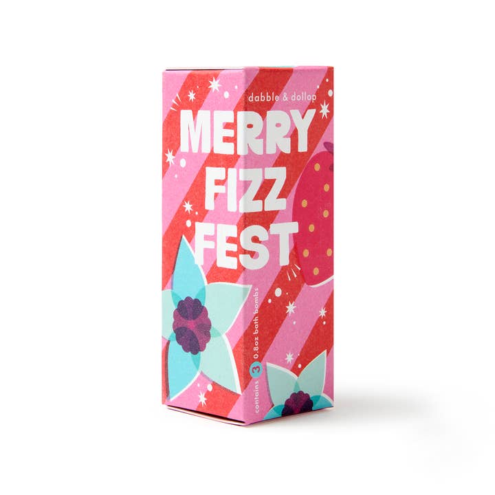 Merry Fizz Fest® Mini Bath Bombs — Holiday Trio Dabble & Dollop Lil Tulips