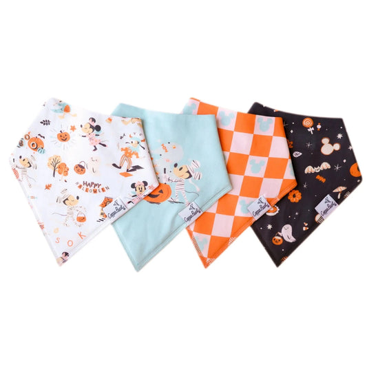 Mickey Mouse's Boo Bash Bandana Bib Set Copper Pearl Lil Tulips
