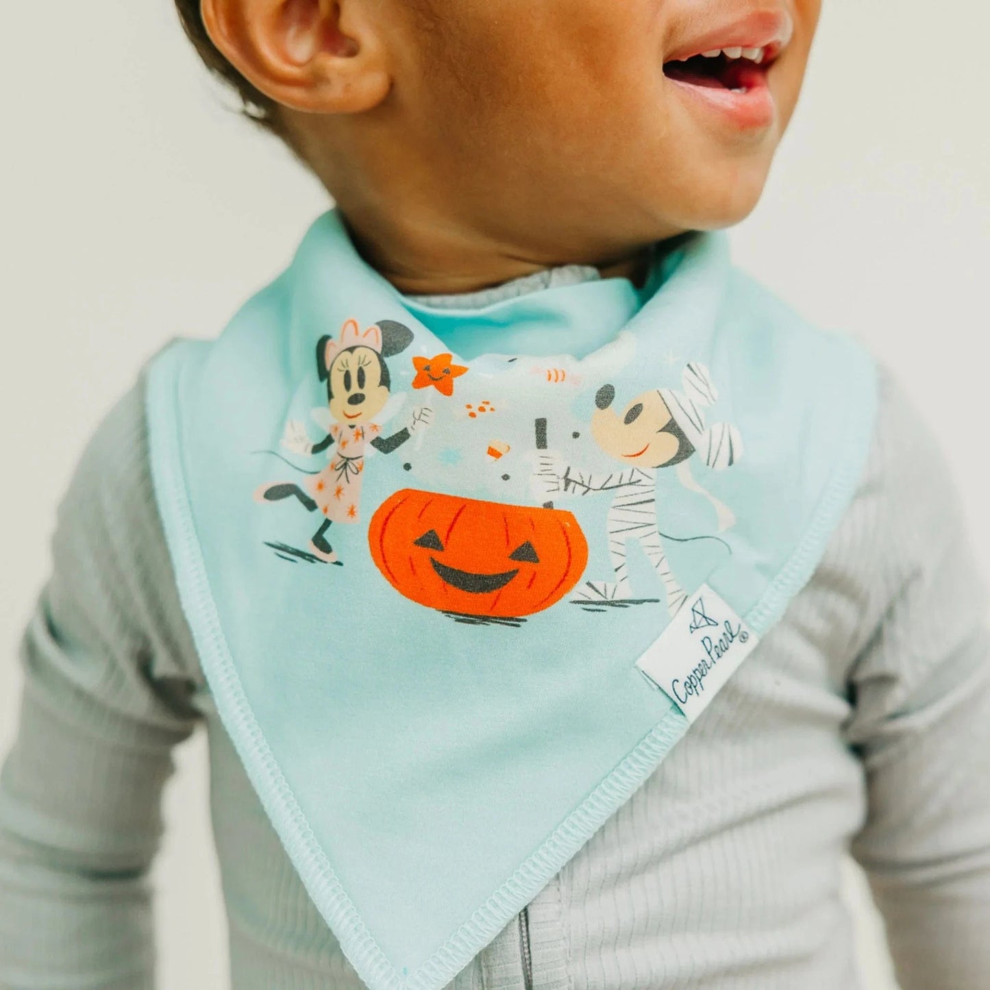 Mickey Mouse's Boo Bash Bandana Bib Set Copper Pearl Lil Tulips
