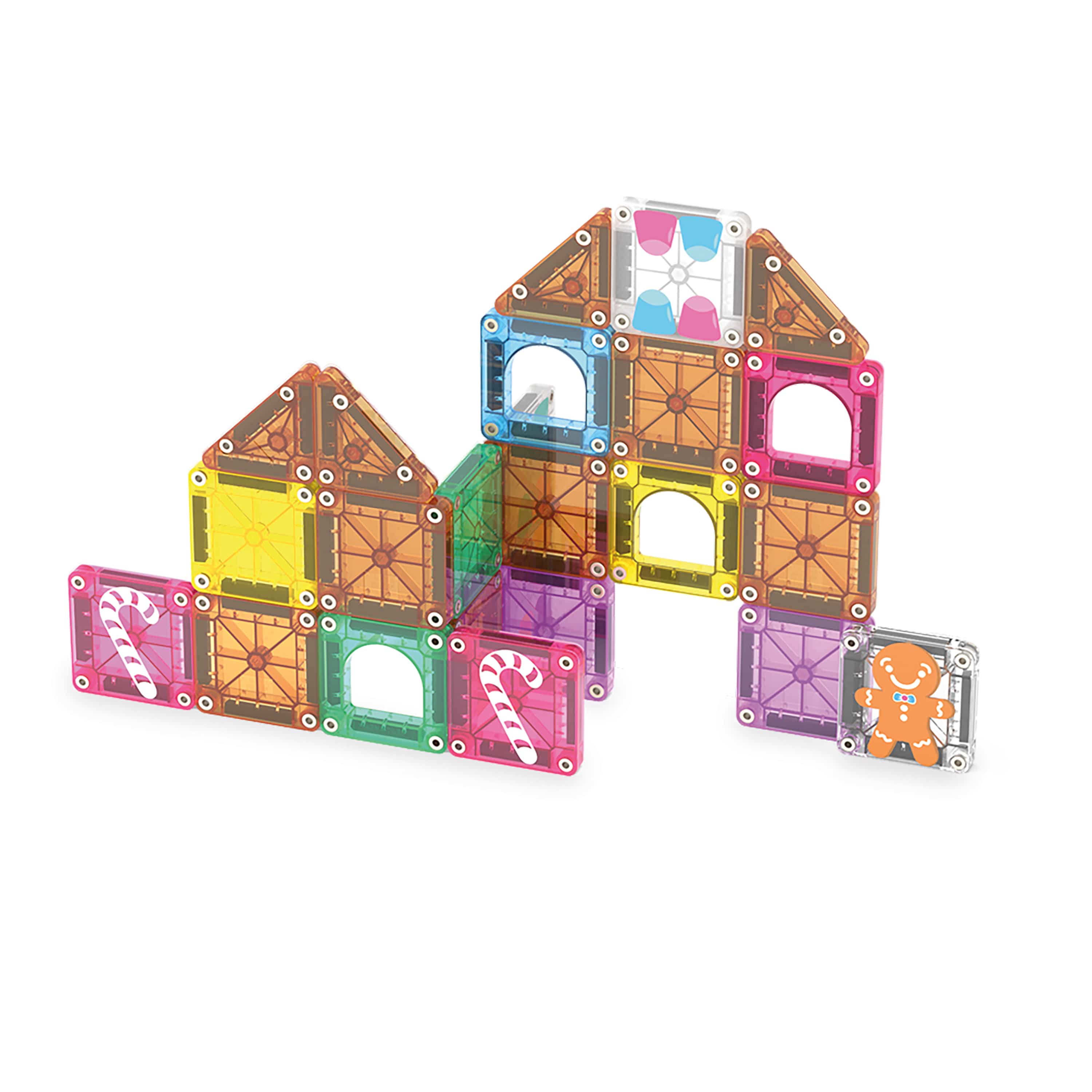 microMAGS Gingerbread House 24 Piece Travel Set Magna-Tiles Lil Tulips