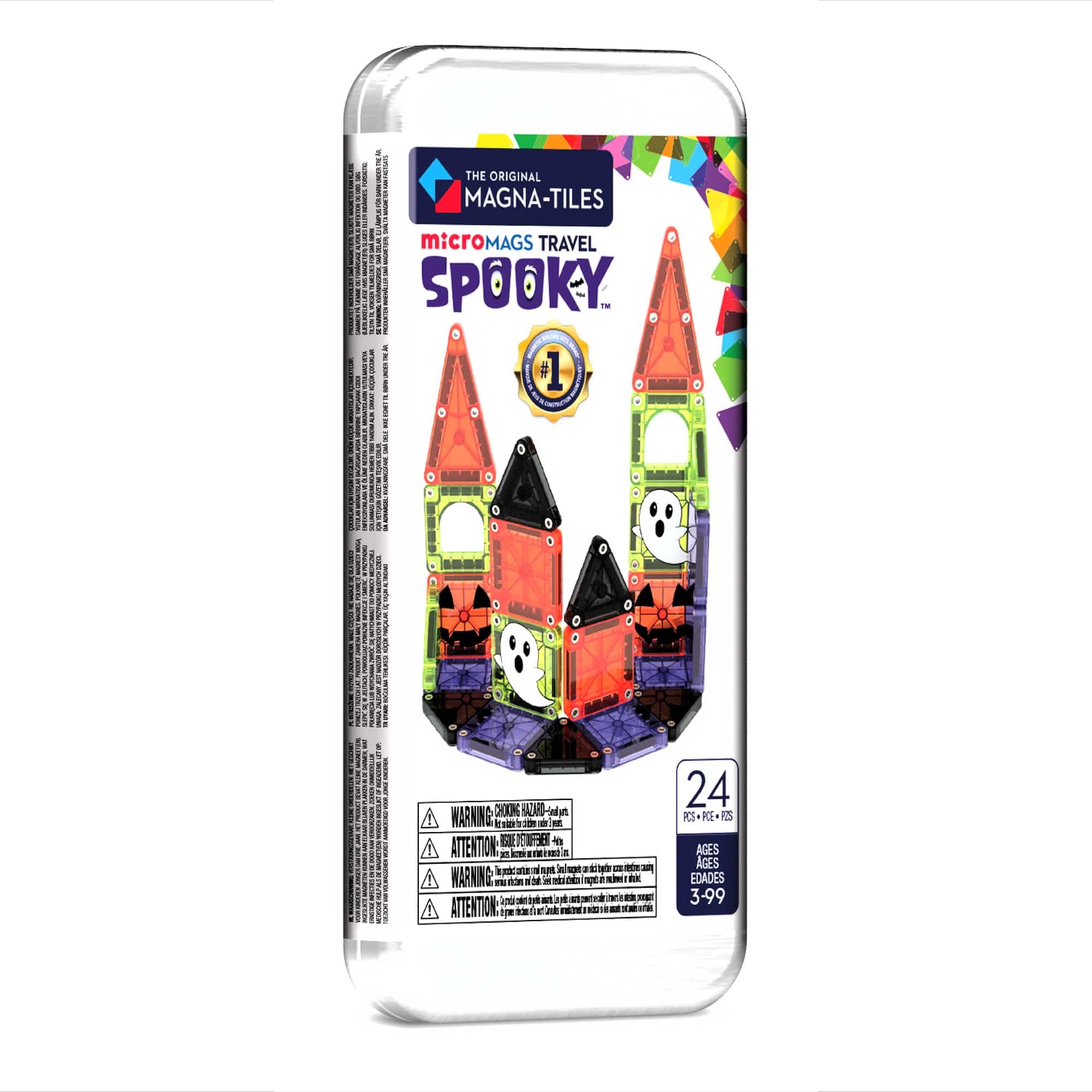 microMAGS Spooky 24 Piece Travel Set Magna-Tiles Lil Tulips