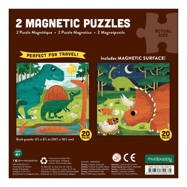 Mighty Dinosaurs Magnetic Puzzle Chronicle Books Lil Tulips