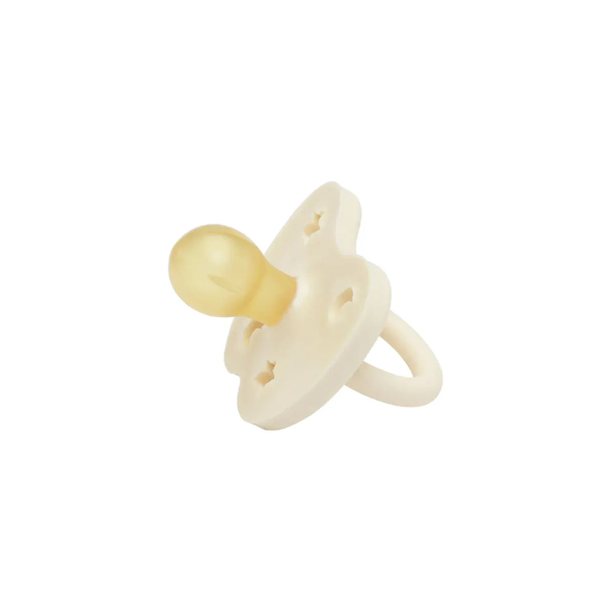 Milky White Pacifier Newborn 0+ Months Single-Pack-Round Hevea Lil Tulips