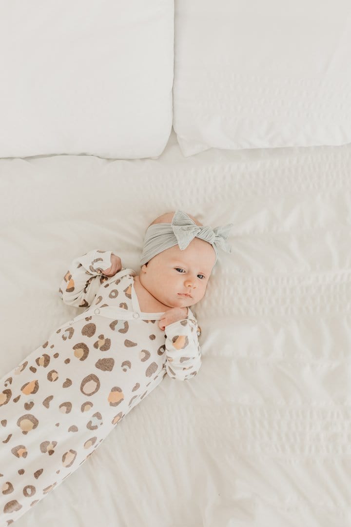 Millie Newborn Knotted Gown Copper Pearl Lil Tulips