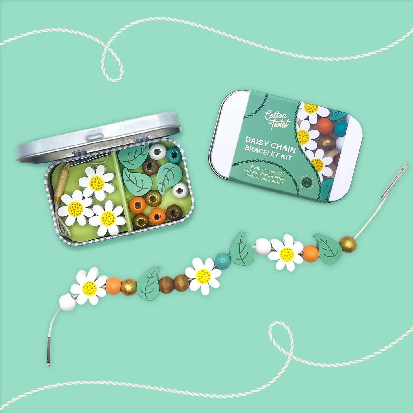 Mini Daisy Chain Bracelet Gift Kit Cotton Twist Lil Tulips