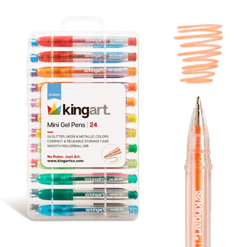 Mini Gel Pens - 24 Piece Set KINGART Lil Tulips