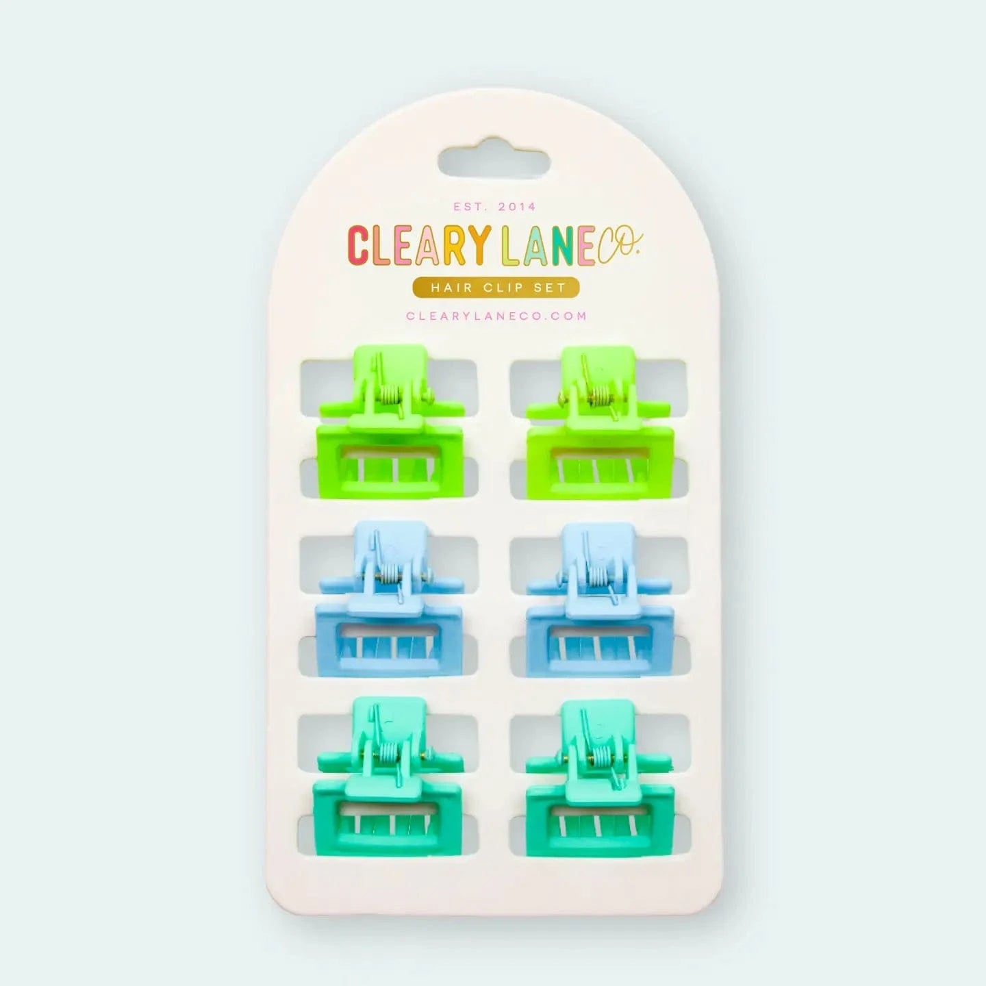 Mini Hair Clip Set | Blue & Green Cleary Lane Lil Tulips
