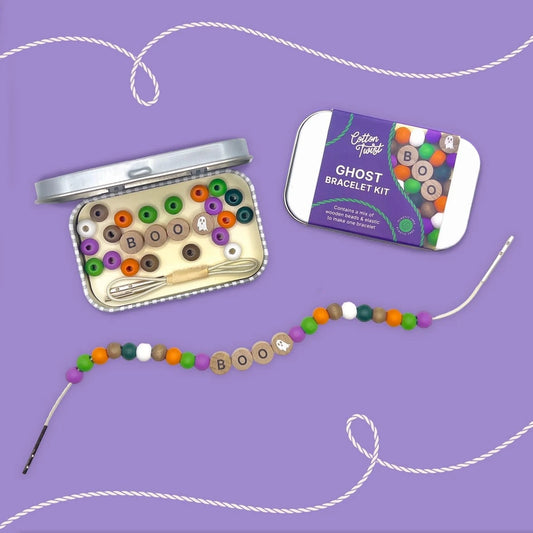 Mini Halloween Ghost Bracelet Gift Kit Cotton Twist Lil Tulips