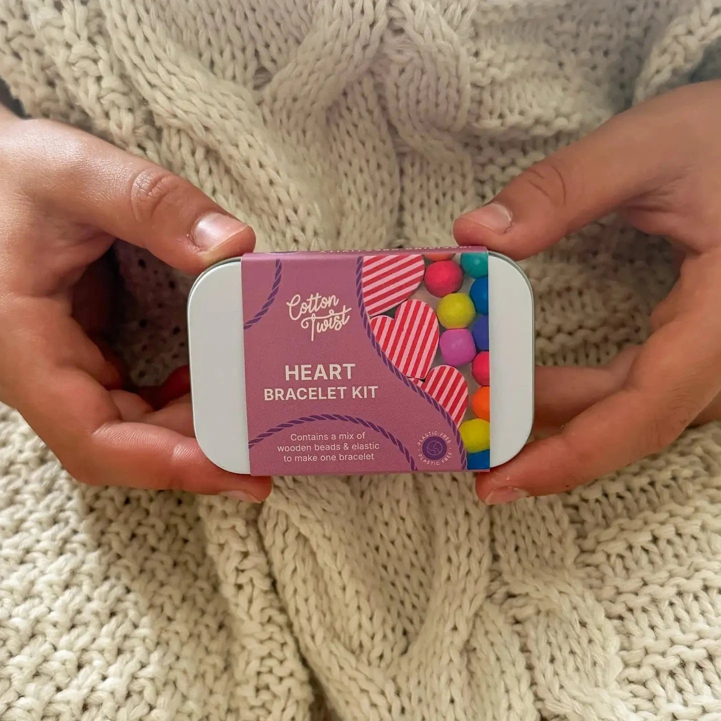 Mini Heart Bracelet Gift Kit Cotton Twist Lil Tulips