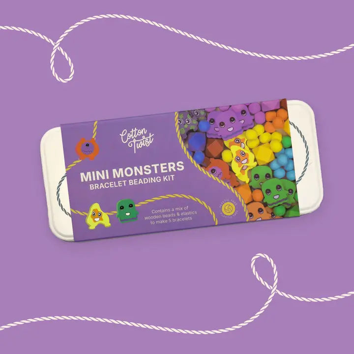 Mini Monsters Bracelet Beading Kit (In Tin) Cotton Twist Lil Tulips