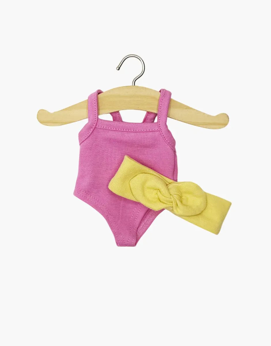 Mini Panchas Clothing – Candy Pink Bodysuit Set Minikane Lil Tulips