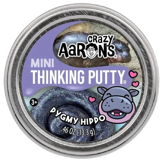 Mini Pygmy Hippo - 2" Thinking Putty Tin Crazy Aaron's Putty World Lil Tulips