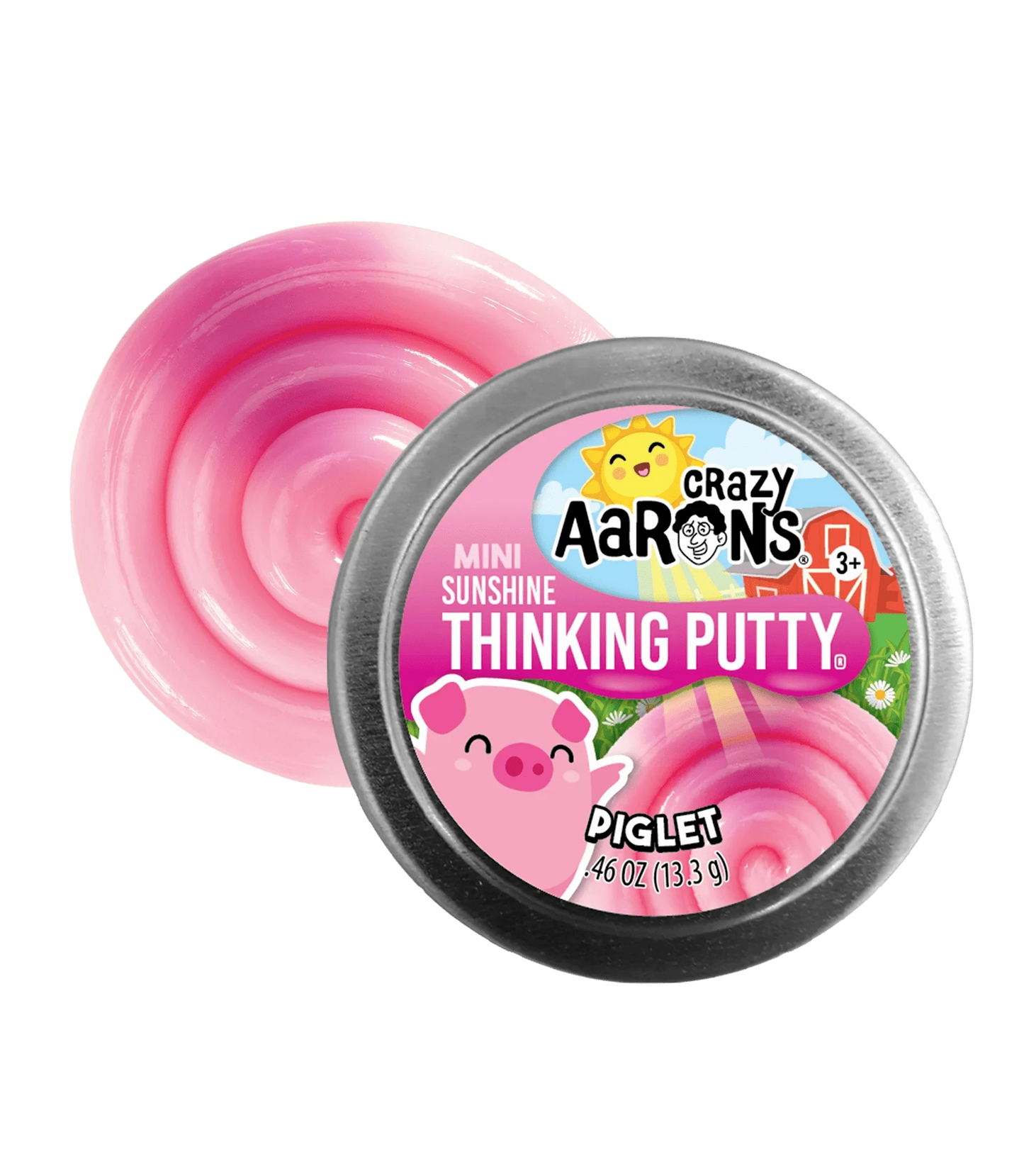 Mini Spring Piglet - 2" Thinking Putty Tin Crazy Aaron's Putty World Lil Tulips