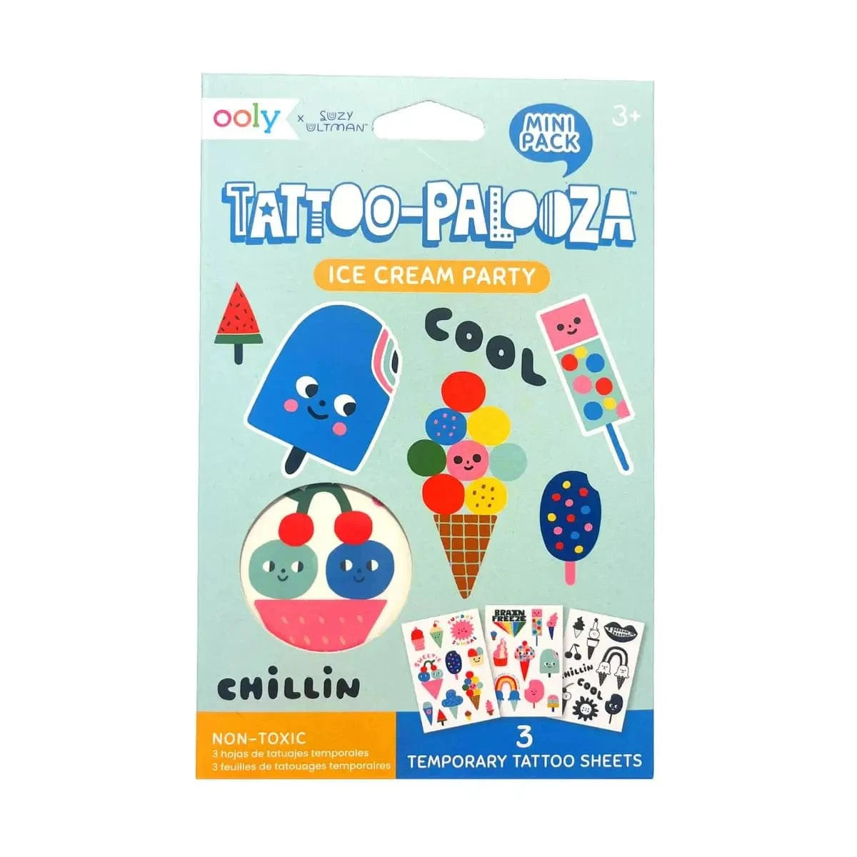 Mini Tattoo Palooza Temporary Tats X Suzy - Ice Cream Party OOLY Lil Tulips