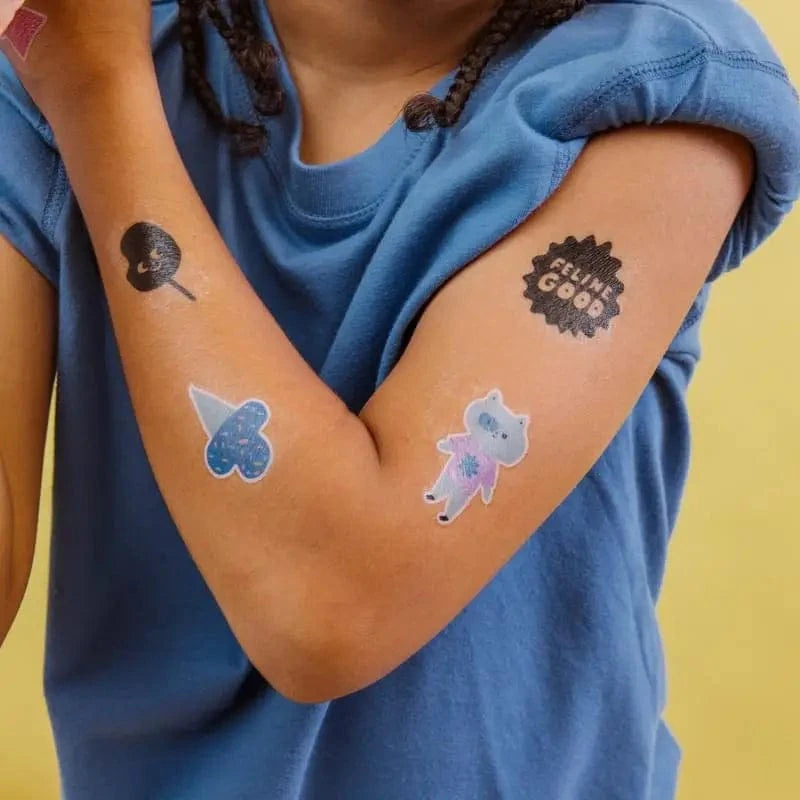 Mini Tattoo Palooza Temporary Tattoos X Suzy - Pawsitive Cat OOLY Lil Tulips