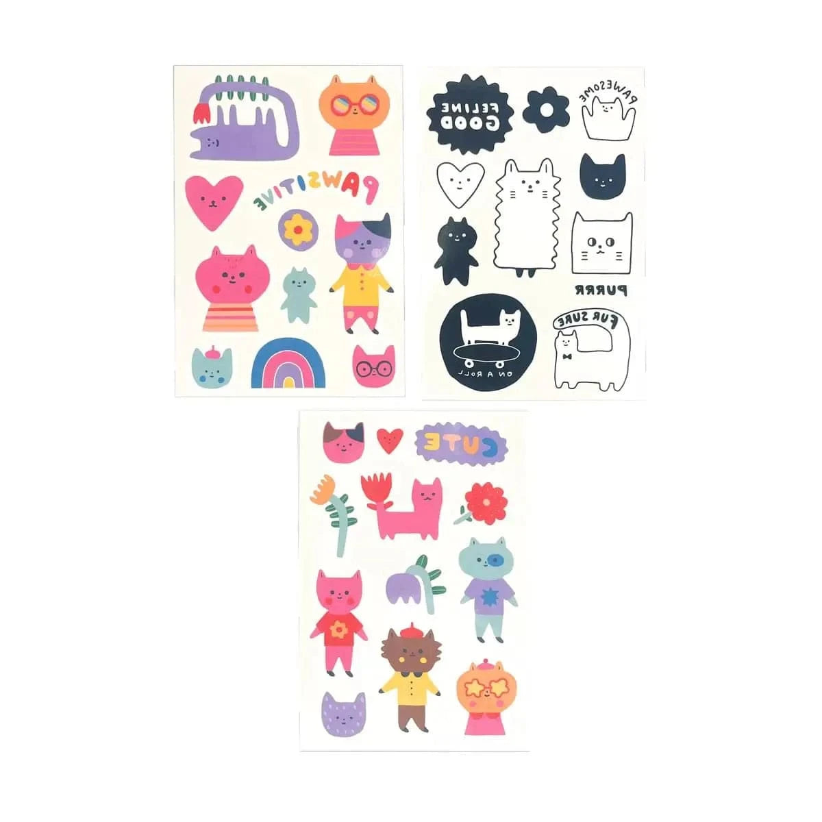 Mini Tattoo Palooza Temporary Tattoos X Suzy - Pawsitive Cat OOLY Lil Tulips