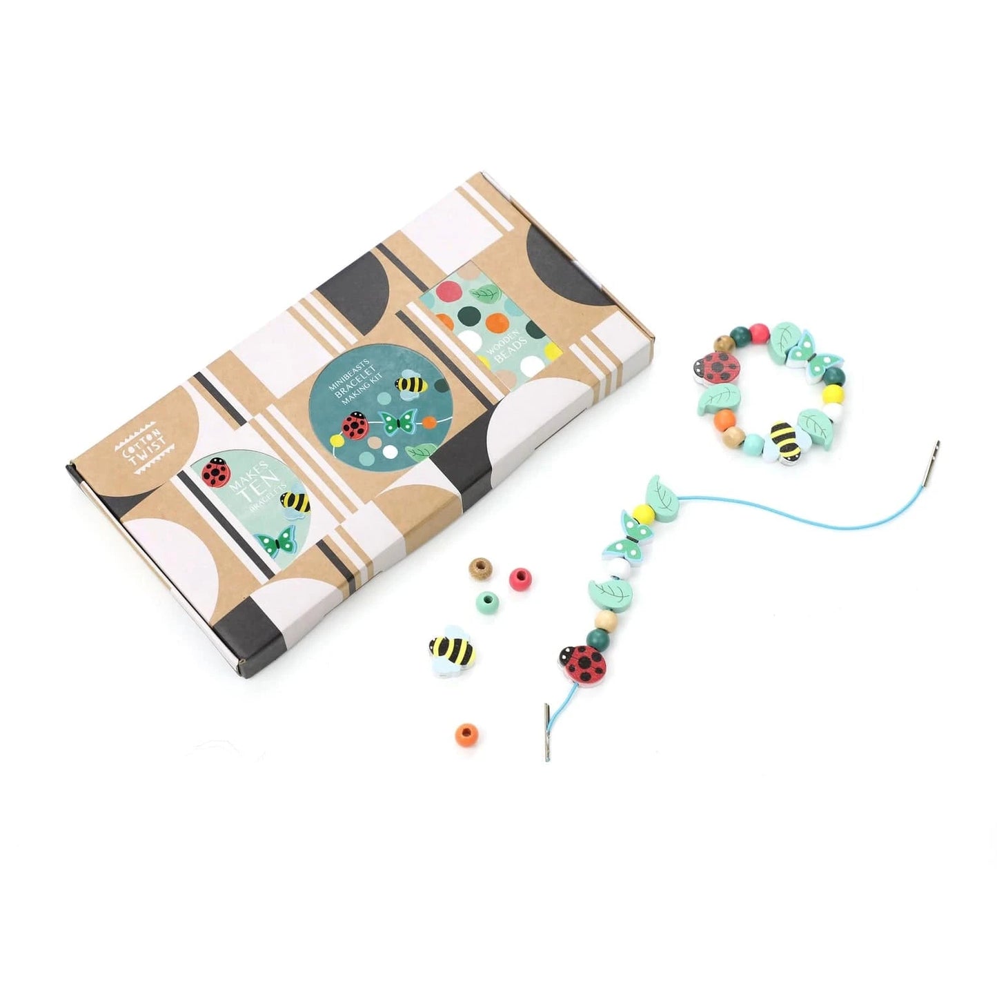 Minibeast Bracelet Making Kit (In Box) Cotton Twist Toy Craft Kits Lil Tulips