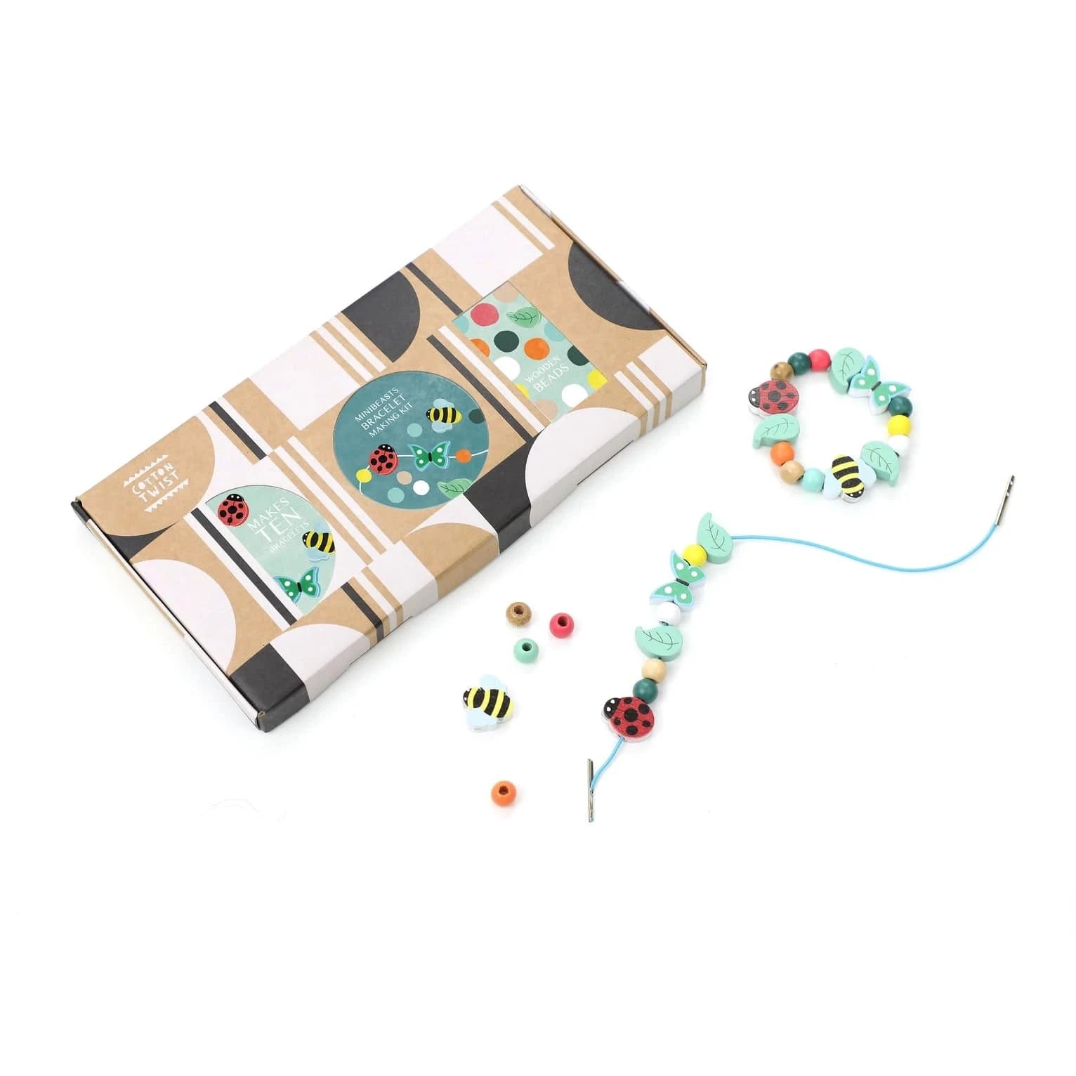 Minibeast Bracelet Making Kit (In Box) Cotton Twist Toy Craft Kits Lil Tulips