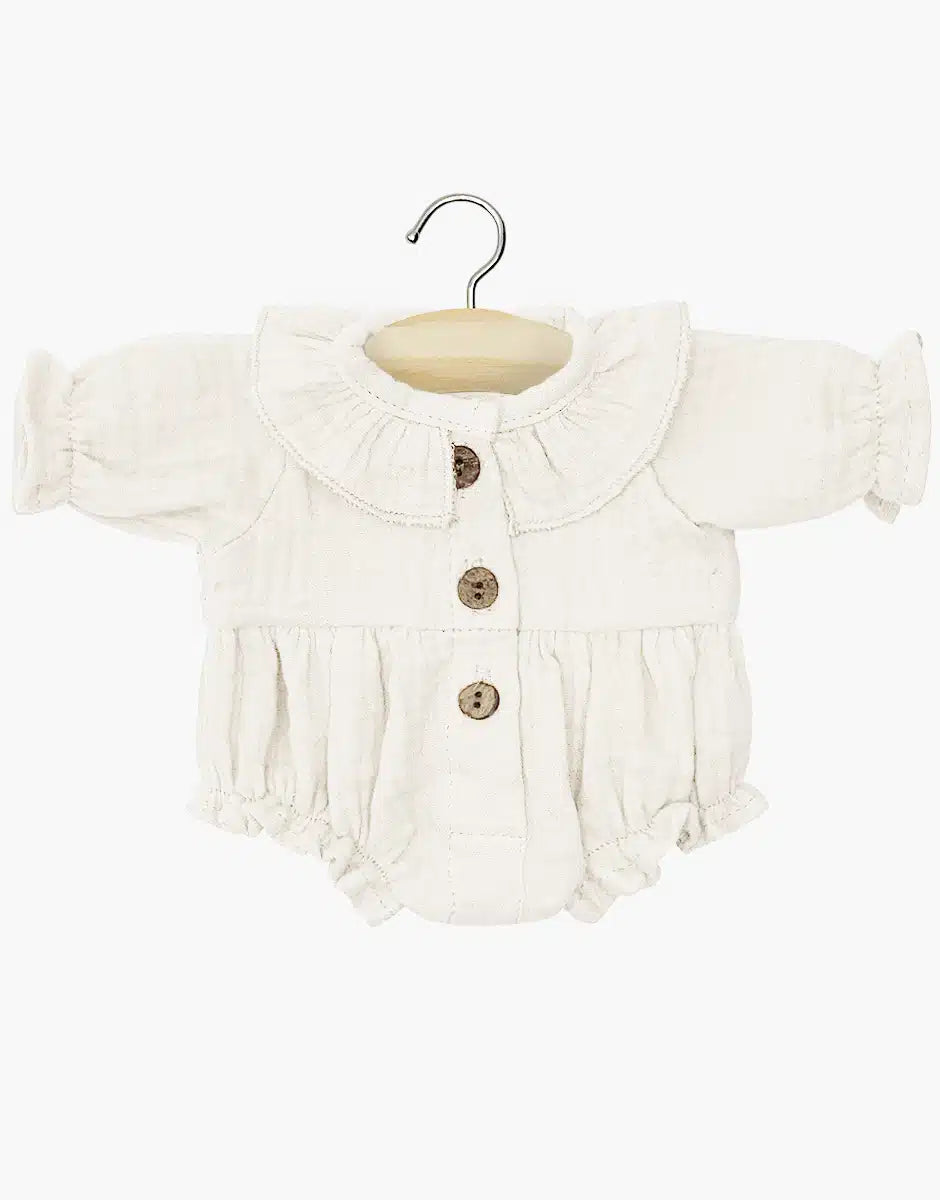 Léonore romper in ecru cotton gauze