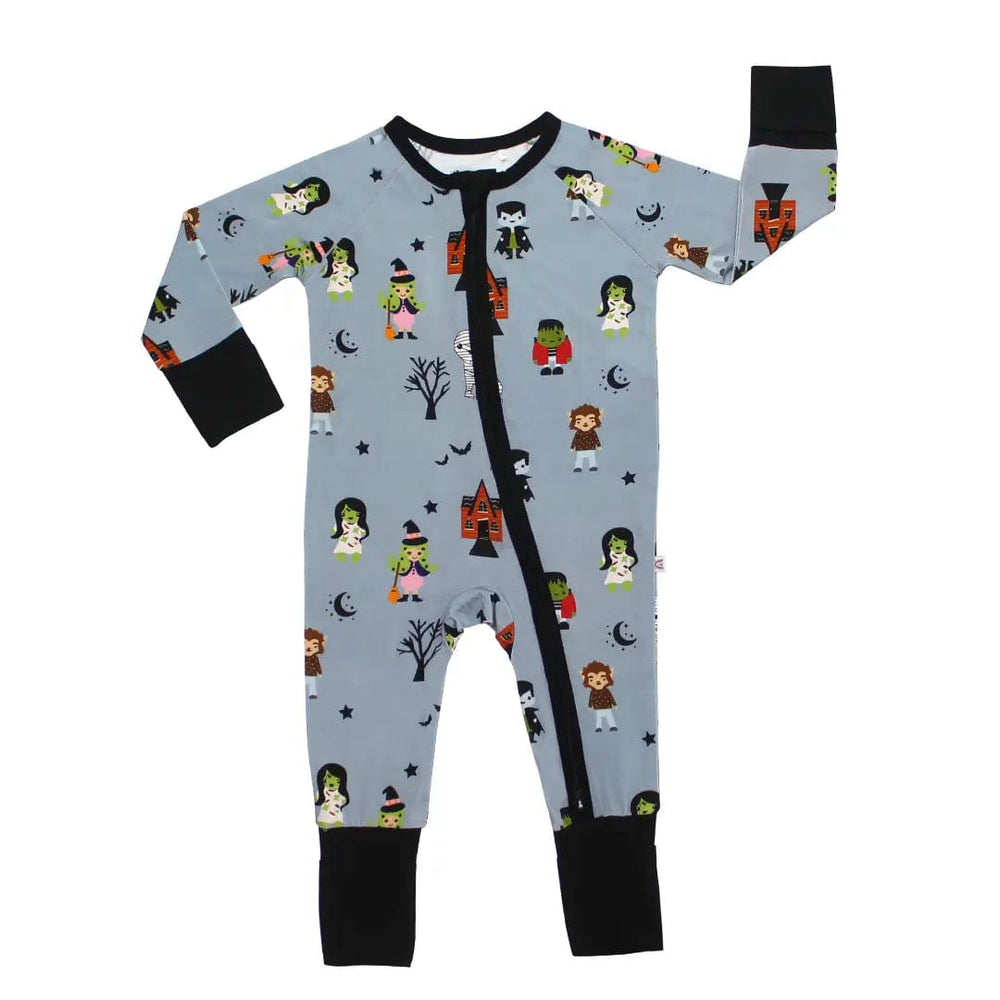 Monster Party Halloween Bamboo Convertible Romper Pajamas Emerson and Friends Baby & Toddler Clothing Lil Tulips