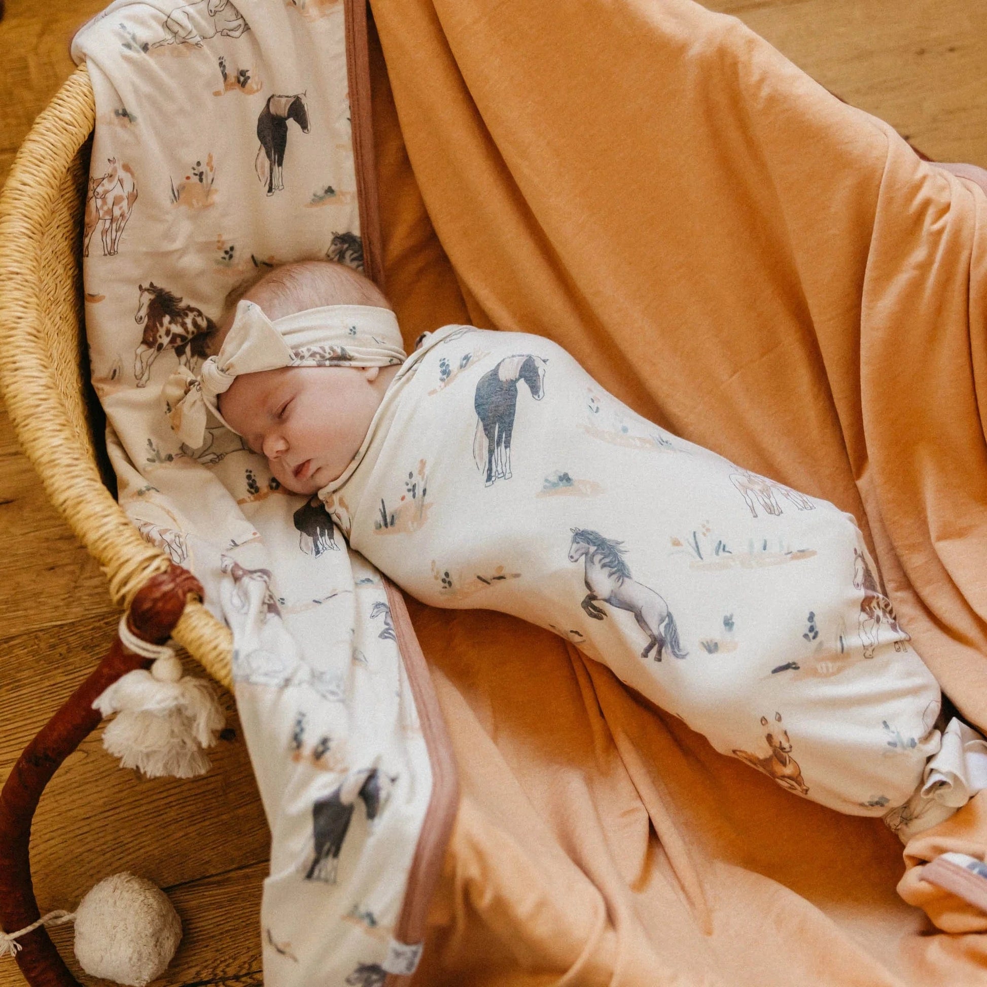 Montana Knit Swaddle Blanket Copper Pearl Lil Tulips