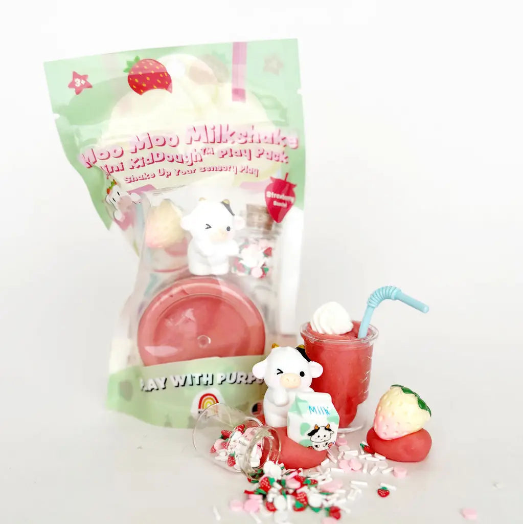 Moo Moo Milkshake Mini Kiddough Play Pack - 2oz Earth Grown KidDoughs Lil Tulips