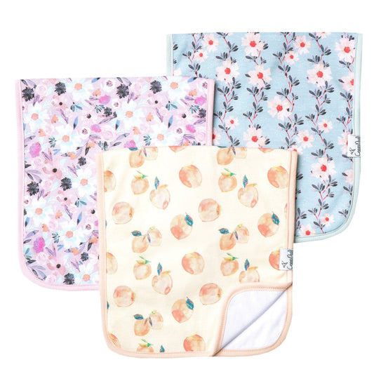 Morgan Burp Cloth Set Copper Pearl Lil Tulips