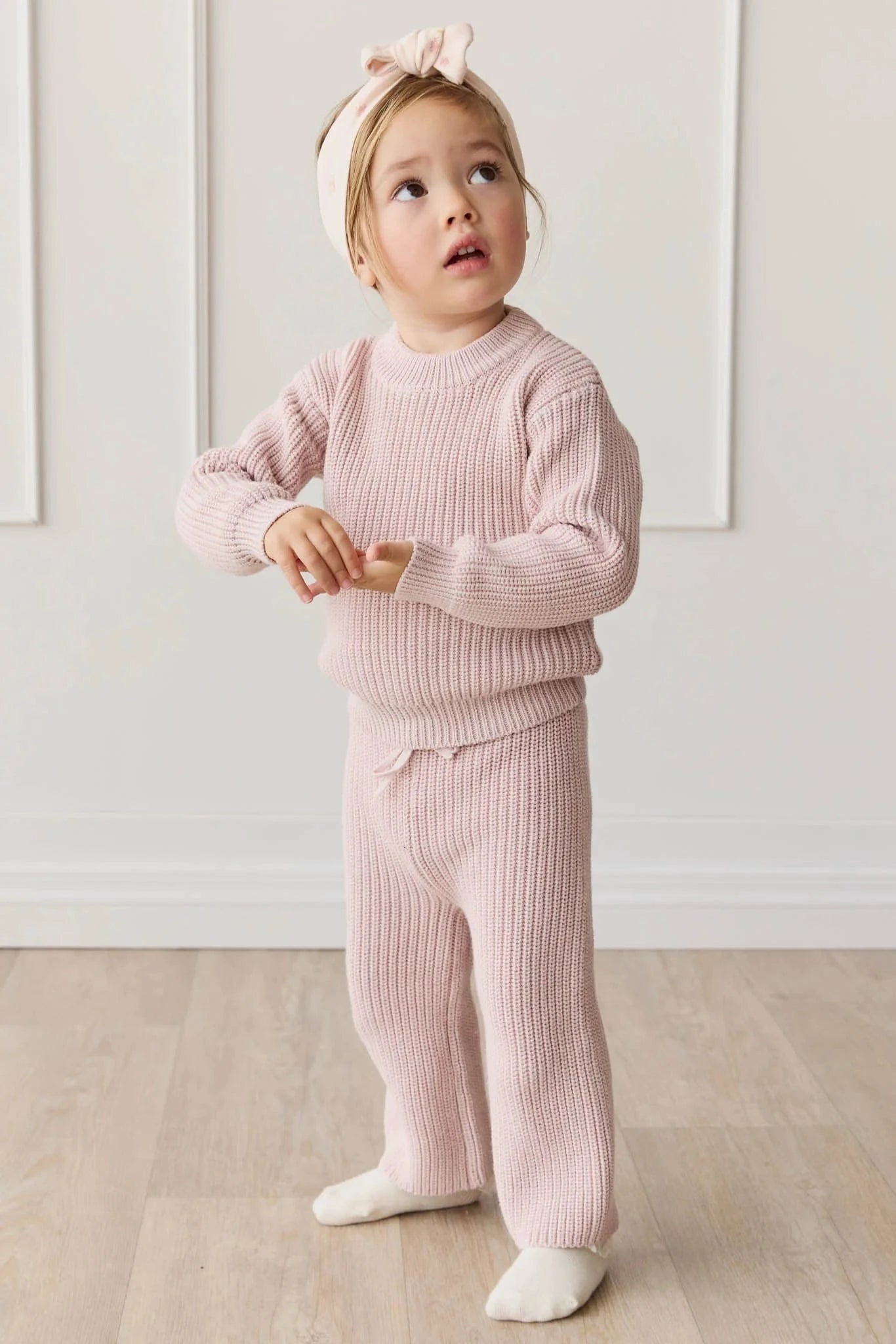 Morgan Knitted Pant - Old Rose Jamie Kay Lil Tulips