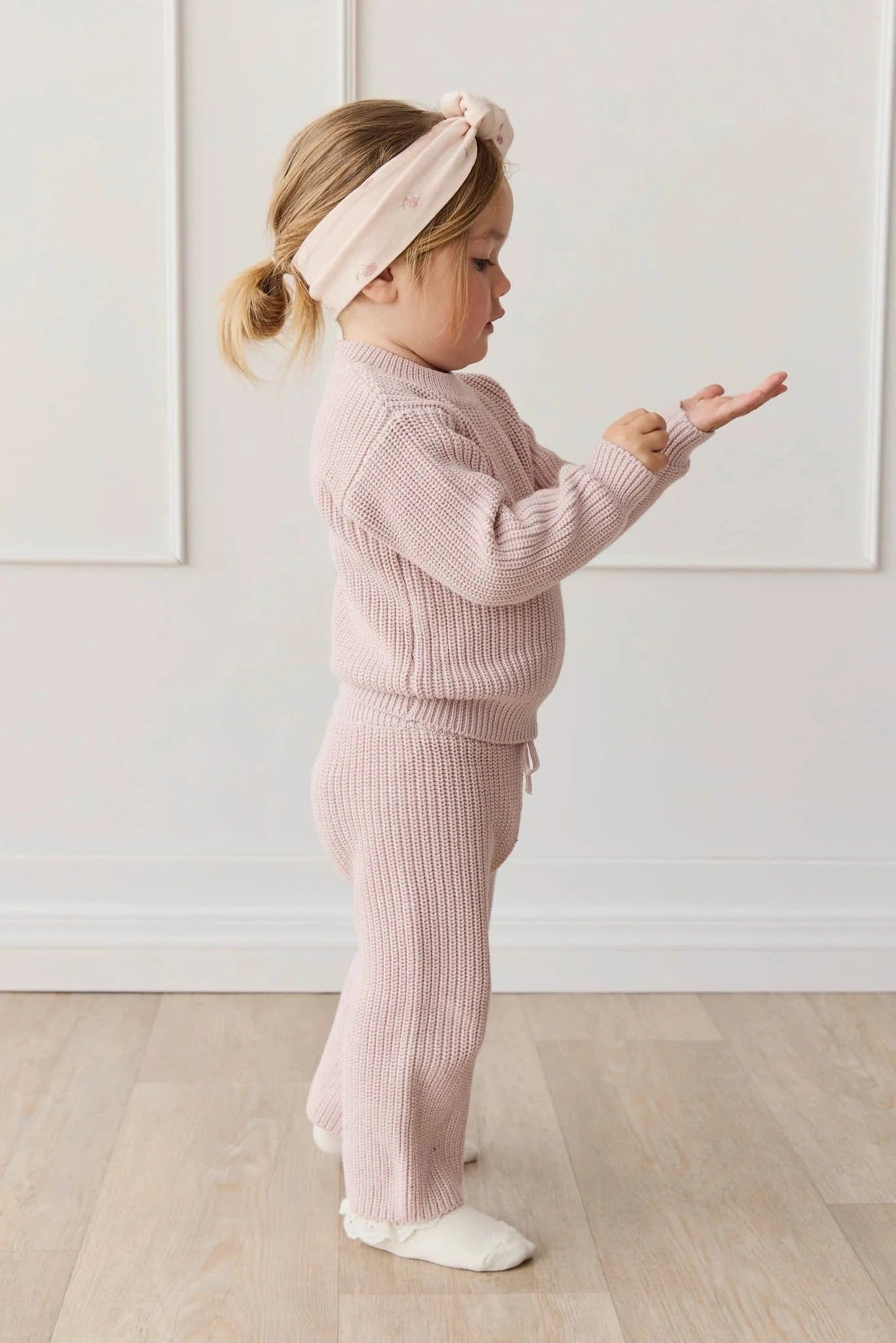 Morgan Knitted Pant - Old Rose Jamie Kay Lil Tulips